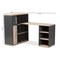 Baxton Studio Pandora Grey and Brown Study Desk with Built-in Shelving Unit 141-7965 - alternate 8
